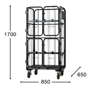 俺のカゴ台車 上下観音扉付き